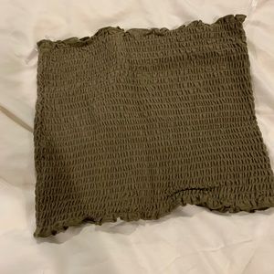 Silver icing crop top size small